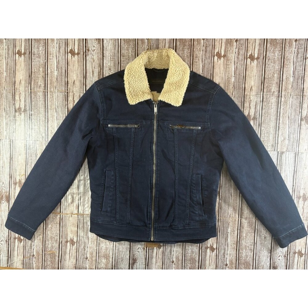 JOHN VARVATOS * USA Sherpa Lined Jacket Size S color dark blue
